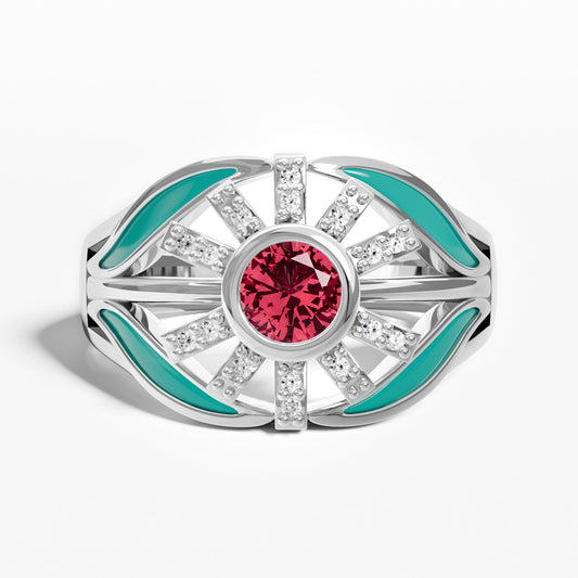 Radiant Sunburst Ring - Ruby - Serene Western