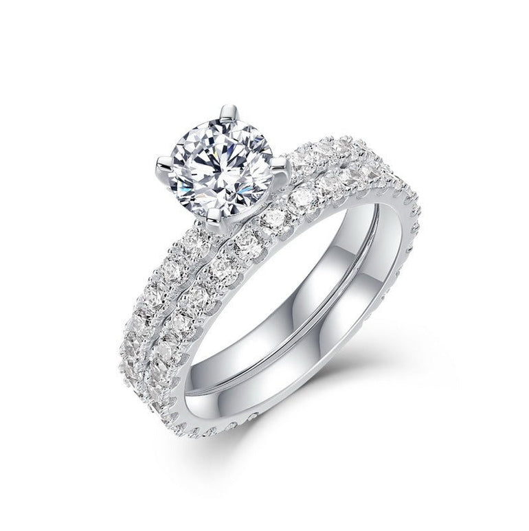 Radiant Vow Set - Moissanite - Serene Western