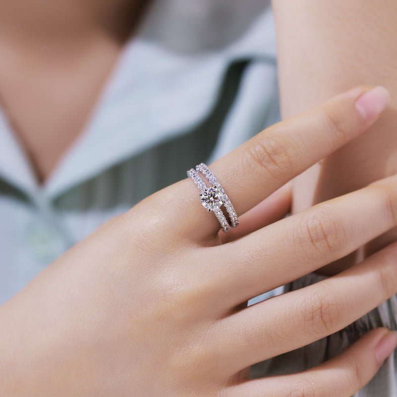 Radiant Vow Set - Moissanite - Serene Western