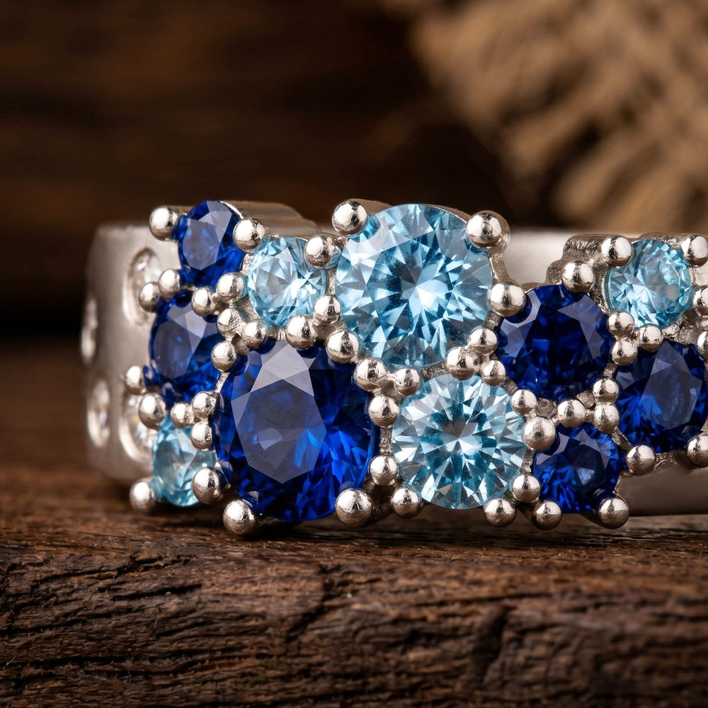 Reef Reverie Ring - Sapphire ＆ Aquamarine - Serene Western