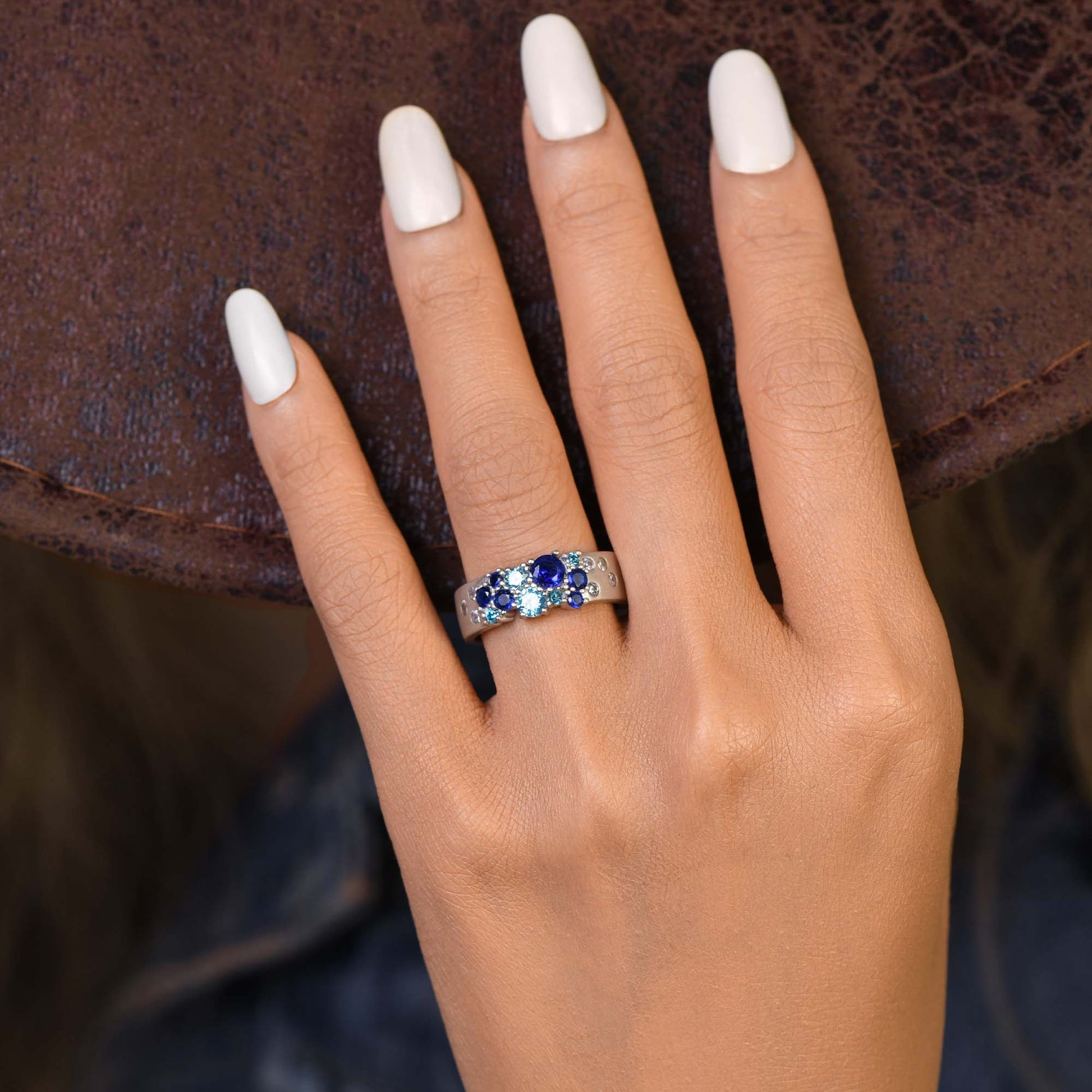 Reef Reverie Ring - Sapphire ＆ Aquamarine - Serene Western