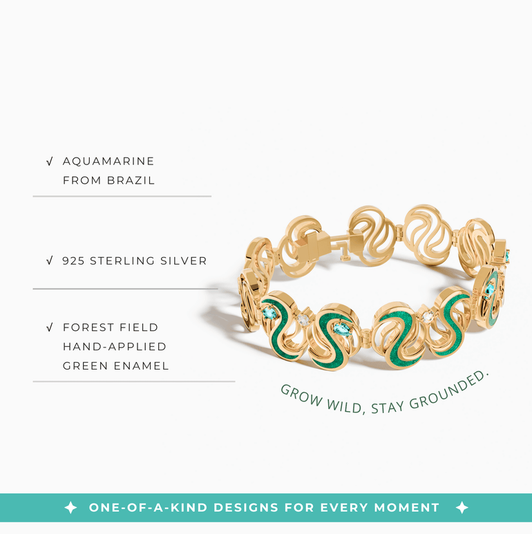 River Muse Bracelet - Green - Serene Western