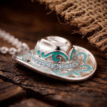 Rodeo Hat Necklace - Moissanite - Serene Western thumbnail