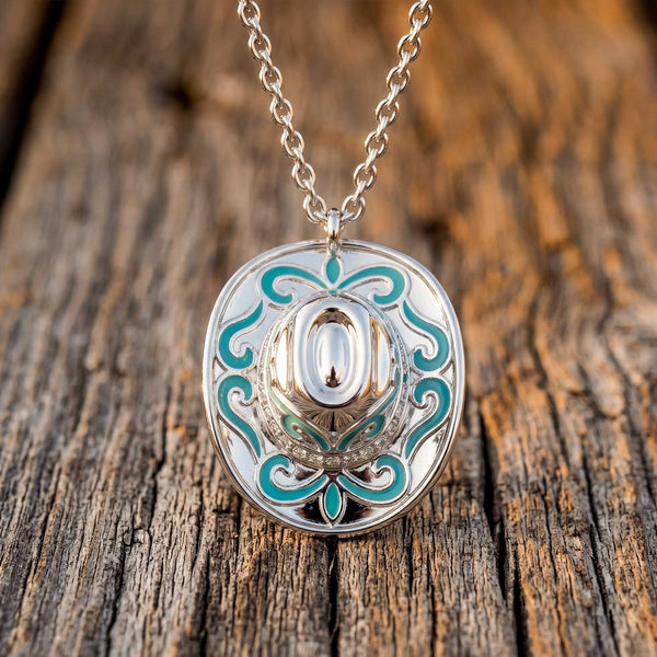 Rodeo Hat Necklace - Moissanite