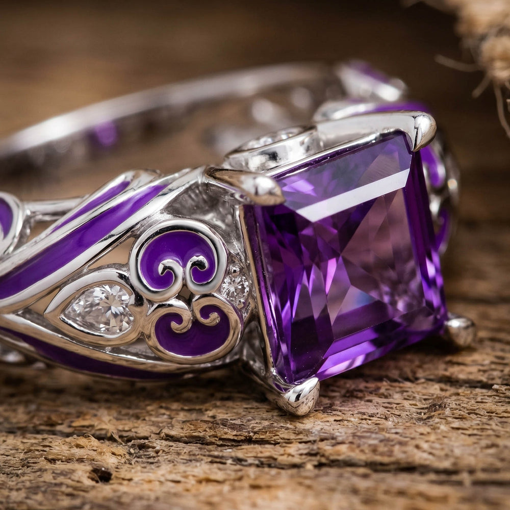 Rosemary's Loyalty Ring - Amethyst - Serene Western