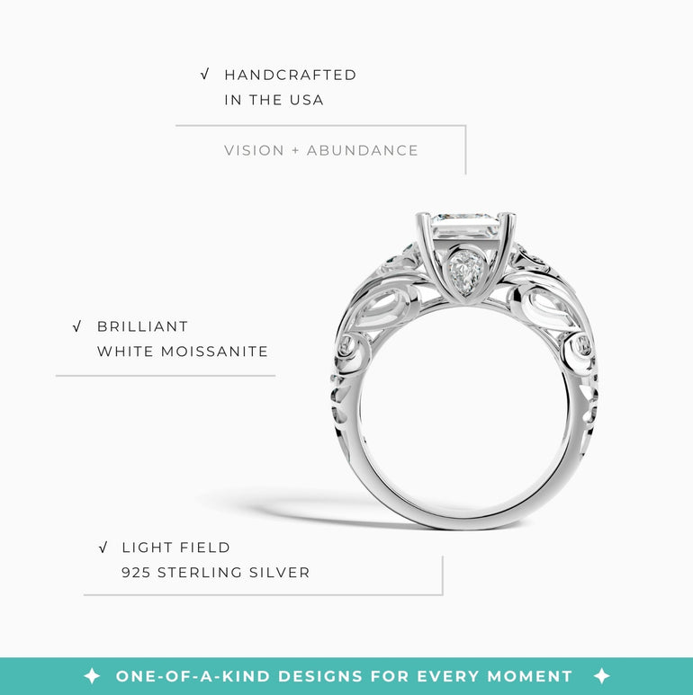 Rosemary's Loyalty Ring - Moissanite & White - Serene Western