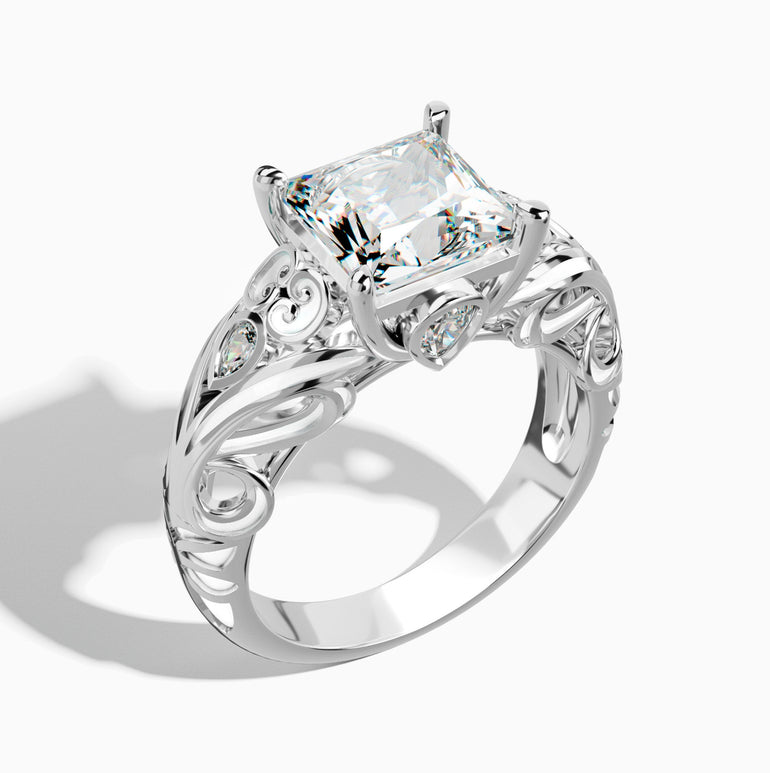 Rosemary's Loyalty Ring - Moissanite & White - Serene Western