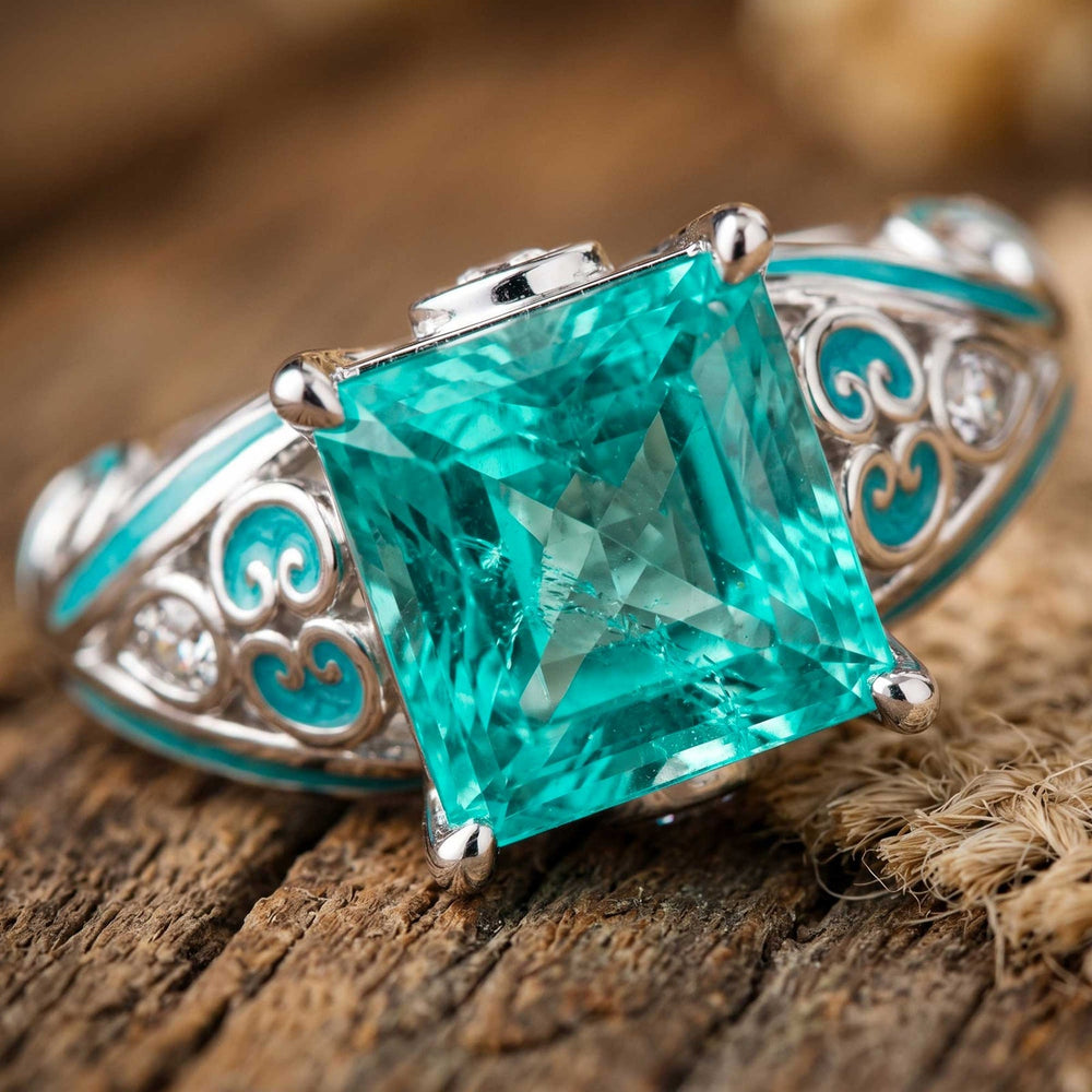 Rosemary's Loyalty Ring - Paraiba Tourmaline - Serene Western