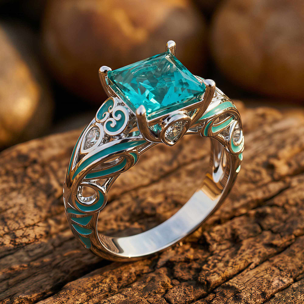 Rosemary's Loyalty Ring - Paraiba Tourmaline - Serene Western