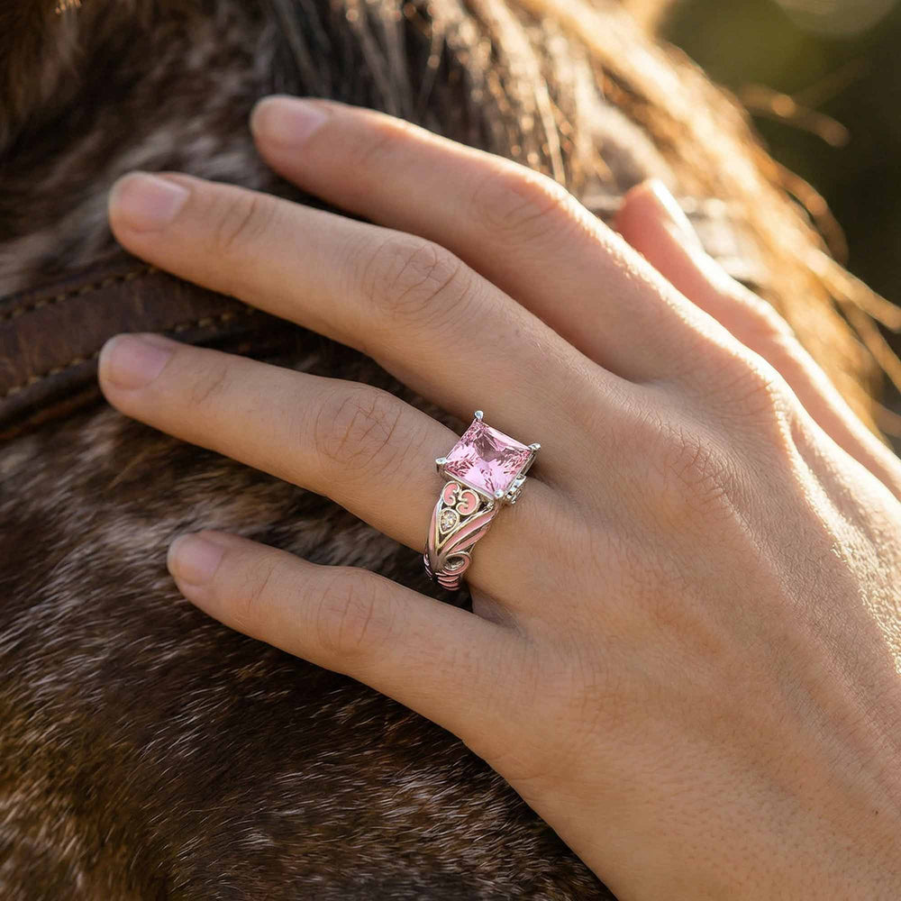 Rosemary's Loyalty Ring - Rose Quartz - Serene Western
