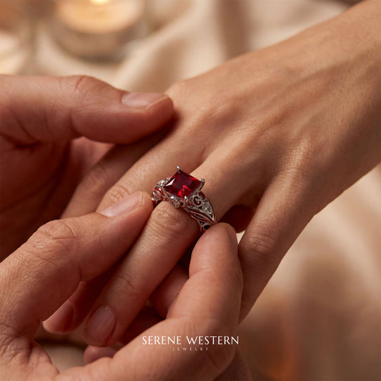 Rosemary's Loyalty Ring - Ruby - Serene Western