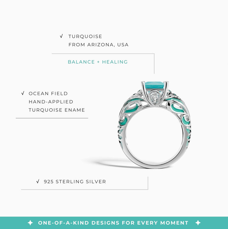 Rosemary's Loyalty Ring - Turquoise - Serene Western