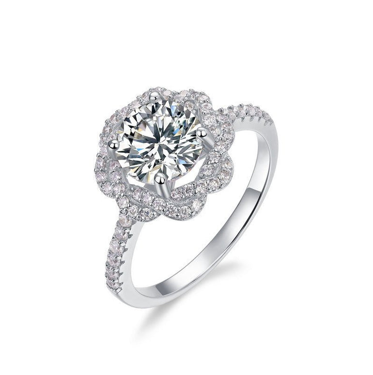 Rosette Spark Ring - Moissanite - Serene Western