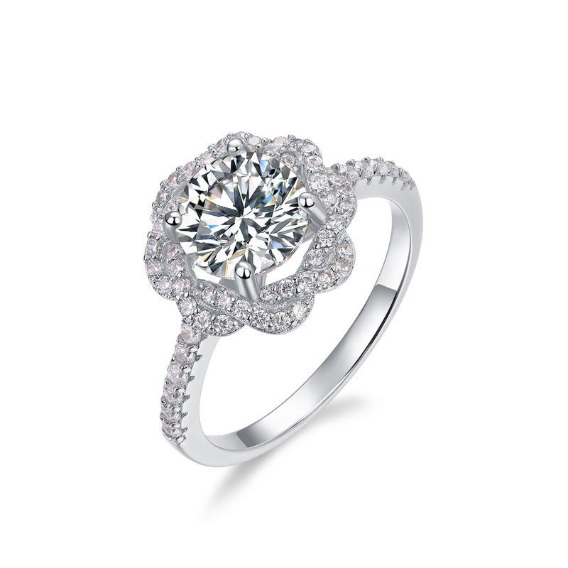 Rosette Spark Ring - Moissanite - Serene Western