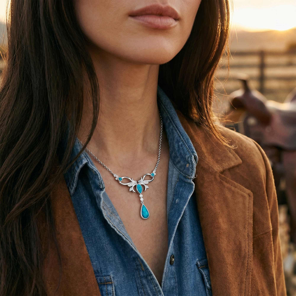 Sacred Antler Necklace - Turquoise - Serene Western