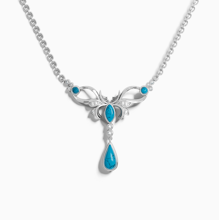 Sacred Antler Necklace - Turquoise - Serene Western