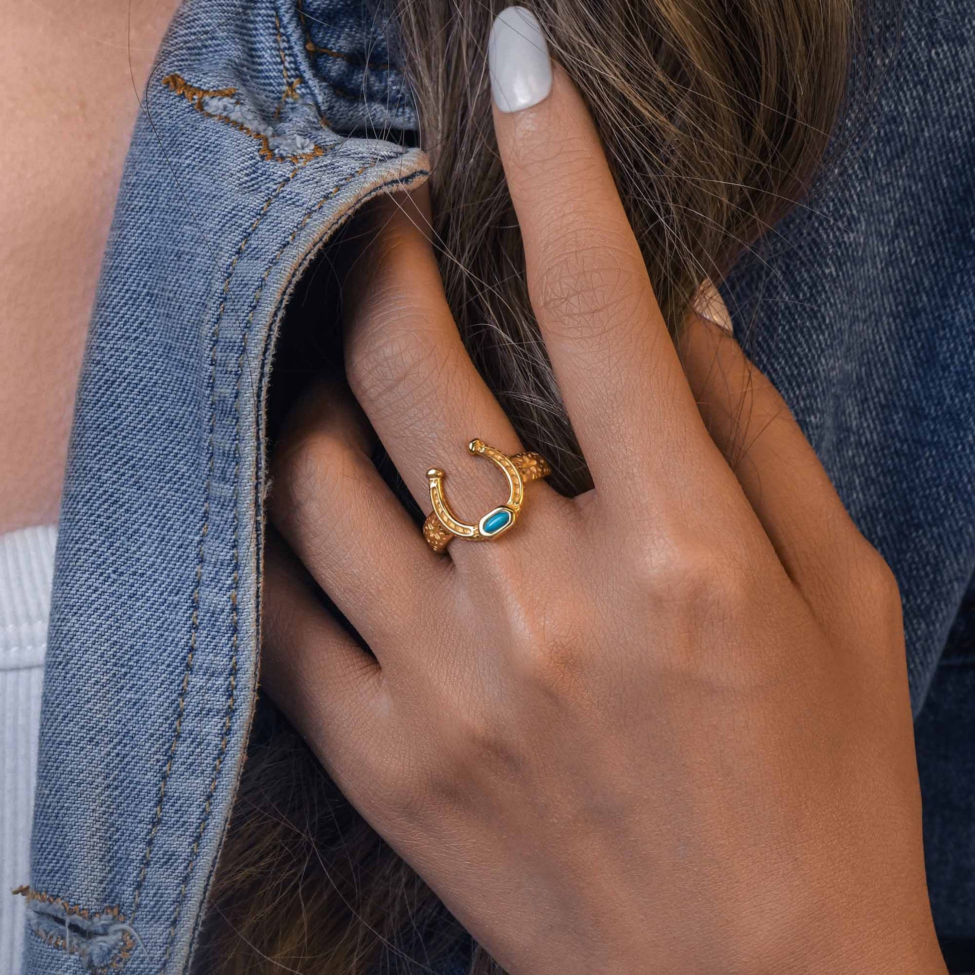 Sage Spur Ring - Turquoise - Serene Western