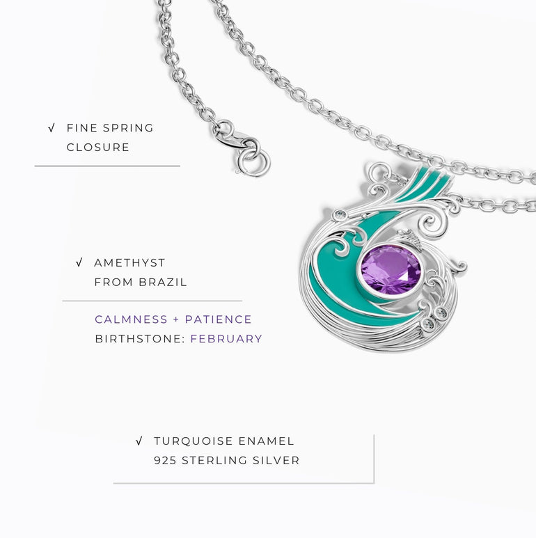 Savanna Swirl Necklace - Amethyst - Serene Western