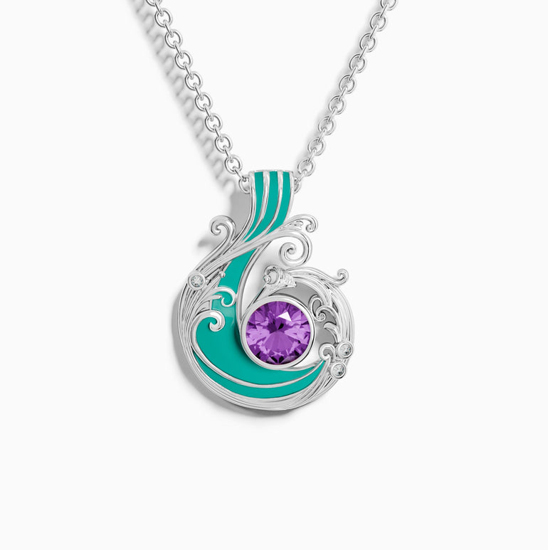 Savanna Swirl Necklace - Amethyst - Serene Western