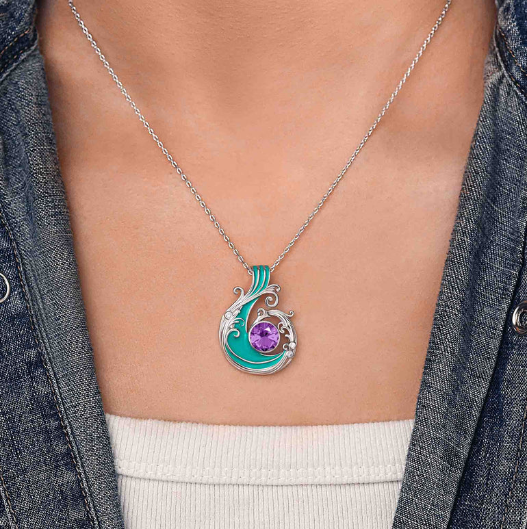 Savanna Swirl Necklace - Amethyst - Serene Western
