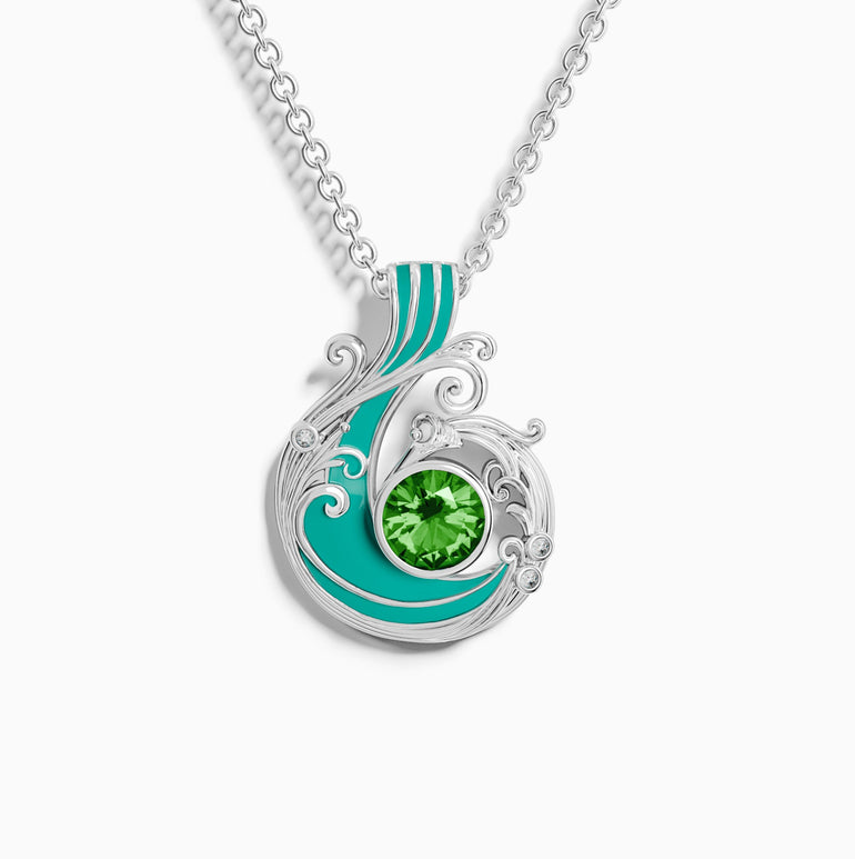Savanna Swirl Necklace - Emerald - Serene Western