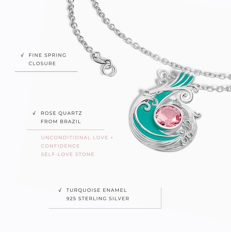 Savanna Swirl Necklace - Rose Quartz - Serene Western