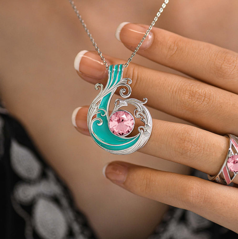 Savanna Swirl Necklace - Rose Quartz - Serene Western