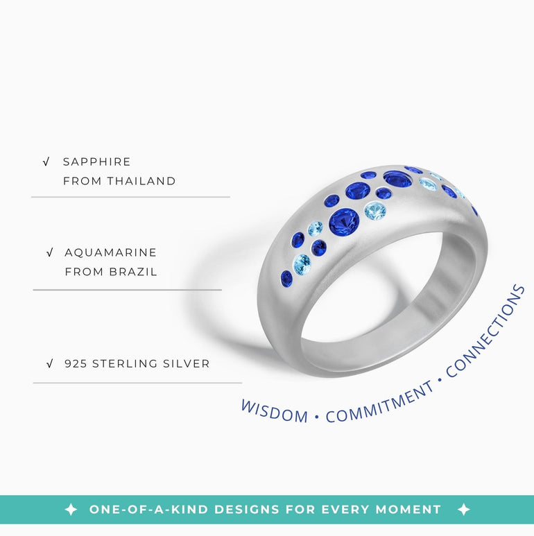 Seafoam Symphony Ring - Serene Western