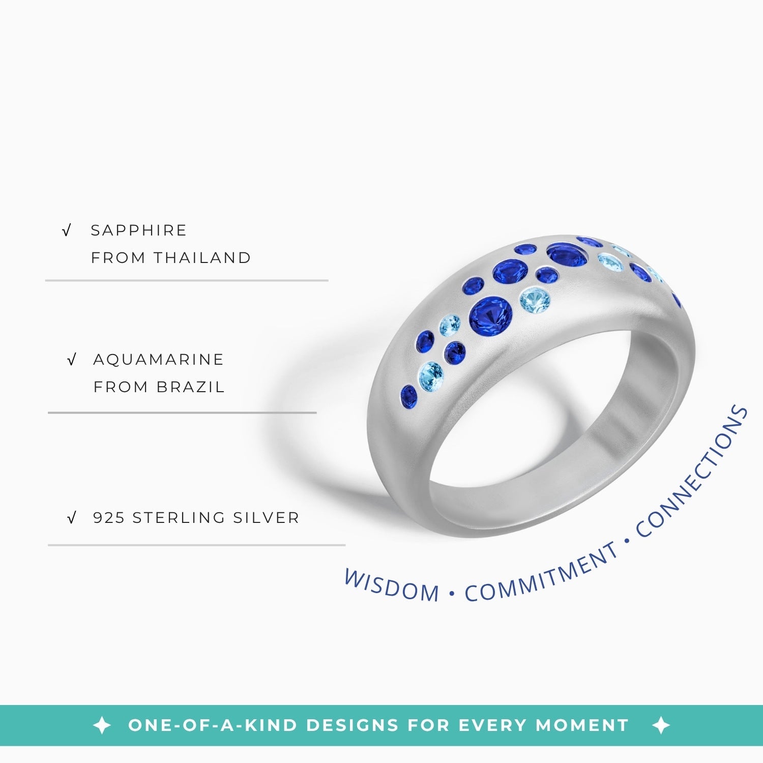 Seafoam Symphony Ring - Serene Western