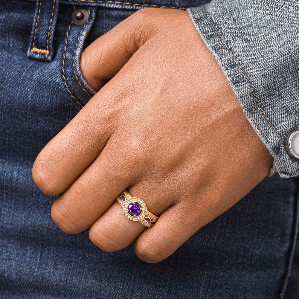 Shining Rodeo Ring - Amethyst & Purple - Serene Western