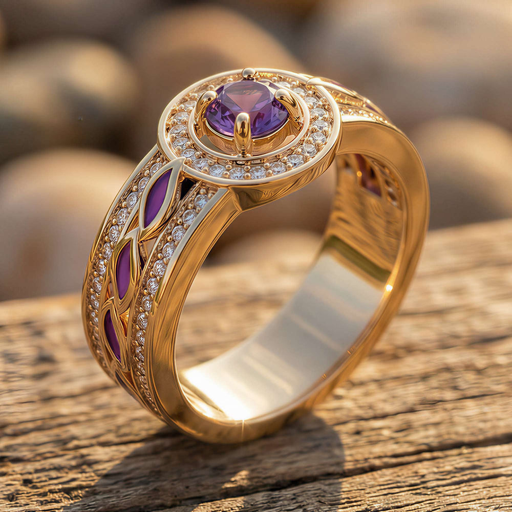 Shining Rodeo Ring - Amethyst & Purple - Serene Western