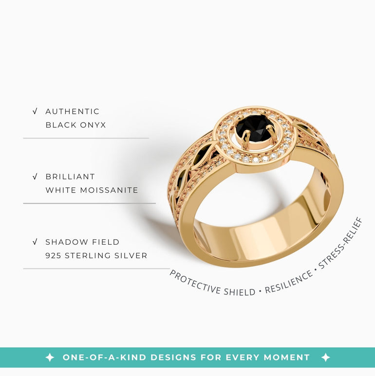 Shining Rodeo Ring - Black Onyx & Black - Serene Western