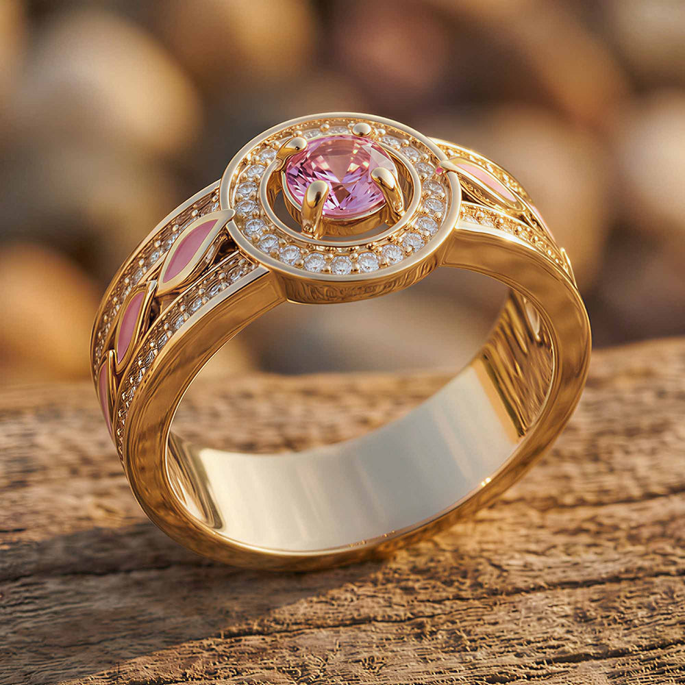 Shining Rodeo Ring - Rose Quartz & Pink - Serene Western