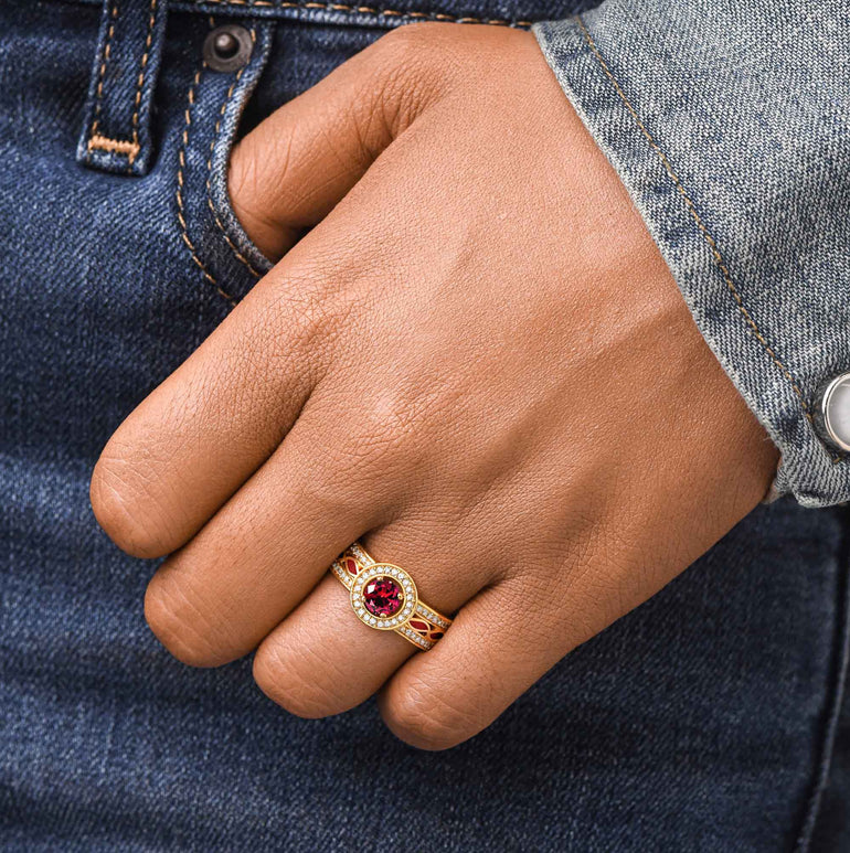 Shining Rodeo Ring - Ruby & Red - Serene Western