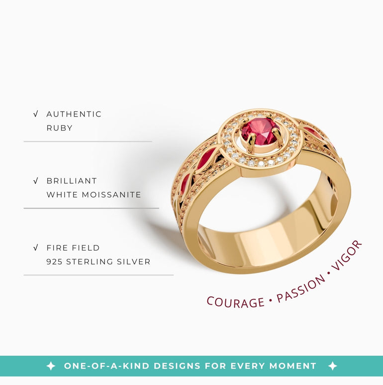 Shining Rodeo Ring - Ruby & Red - Serene Western