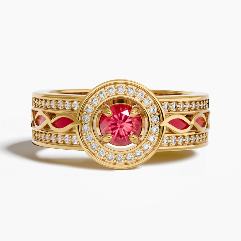 Shining Rodeo Ring - Ruby & Red - Serene Western
