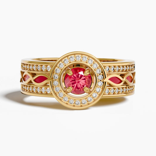 Shining Rodeo Ring - Ruby & Red - Serene Western