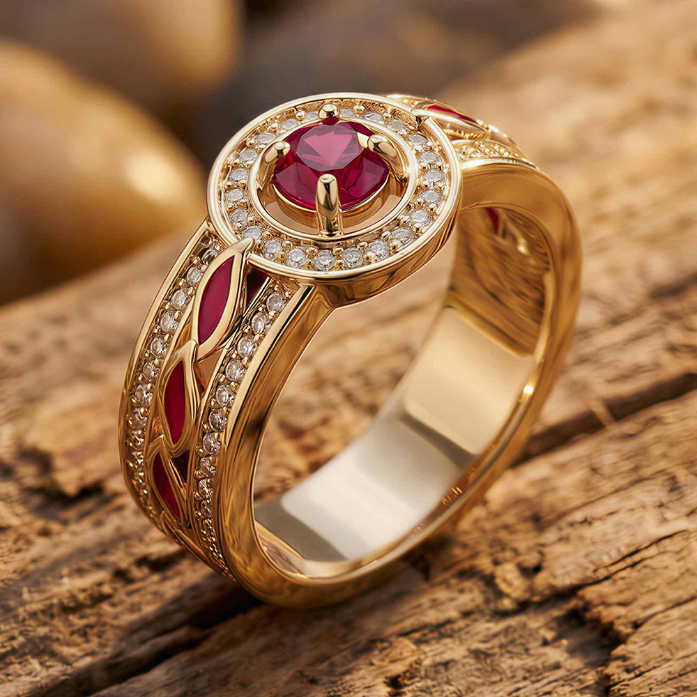 Shining Rodeo Ring - Ruby & Red - Serene Western