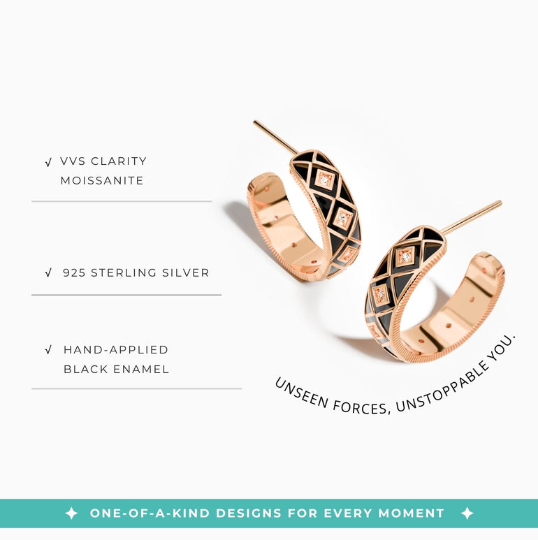 Sierra Geometric Earrings - Black - Serene Western