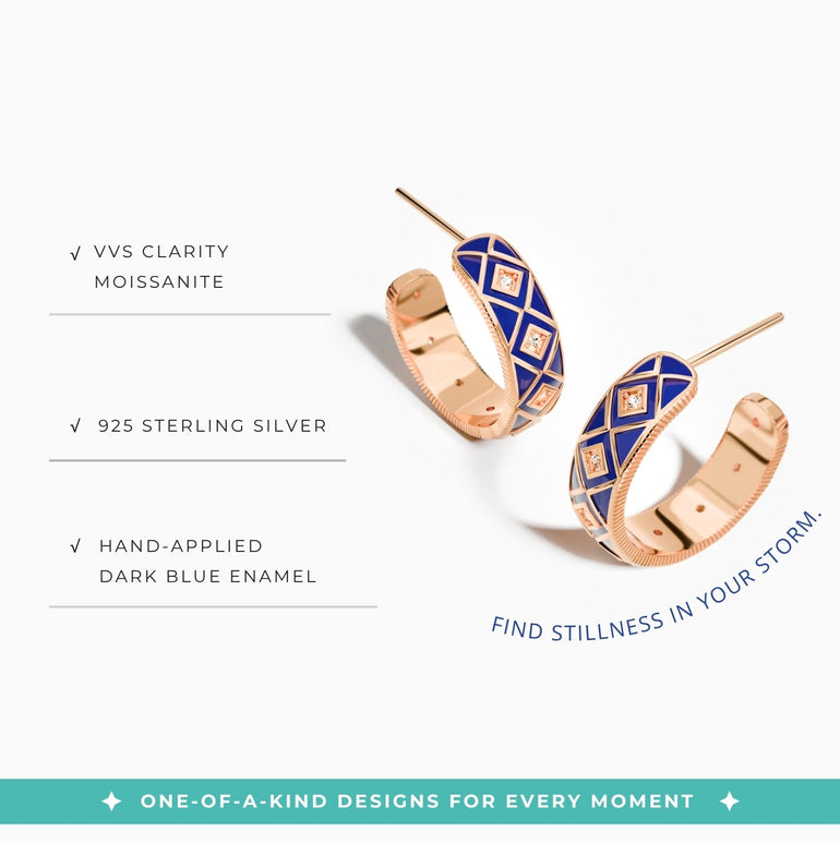 Sierra Geometric Earrings - Blue - Serene Western