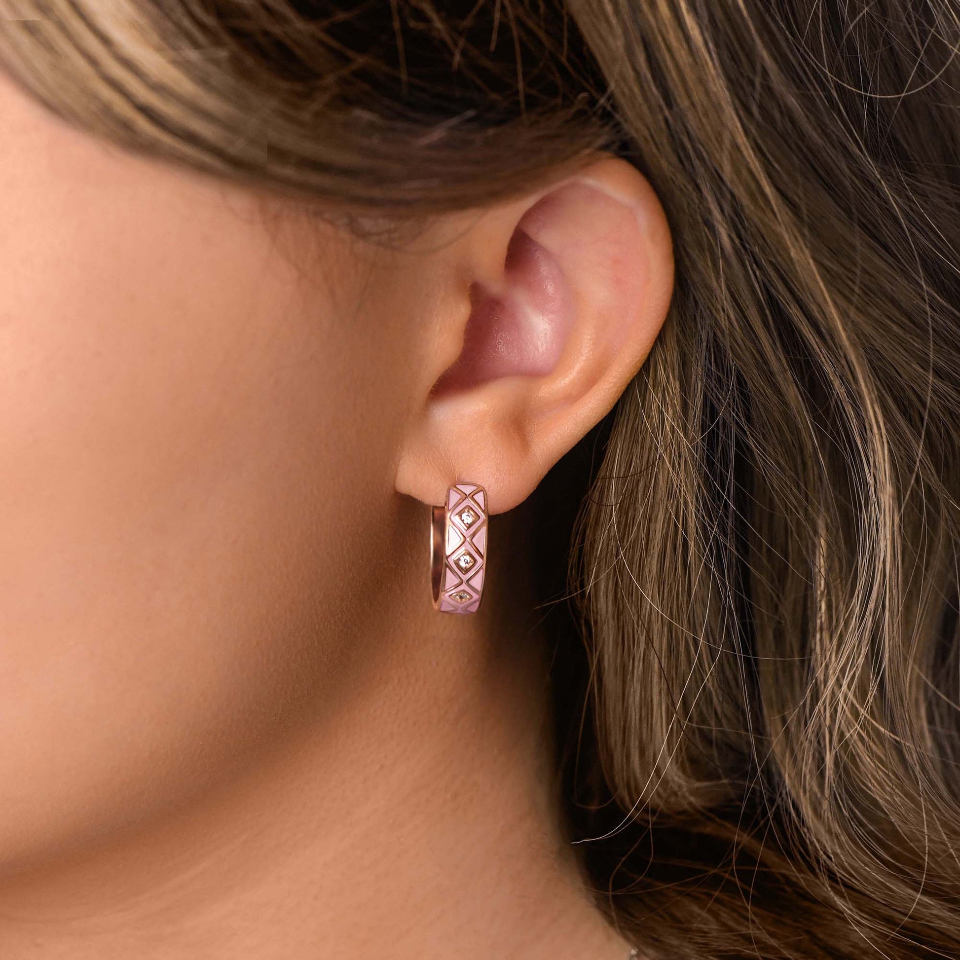 Sierra Geometric Earrings - Pink - Serene Western