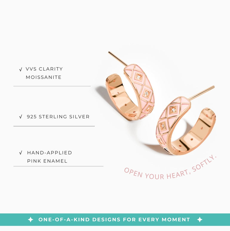 Sierra Geometric Earrings - Pink - Serene Western