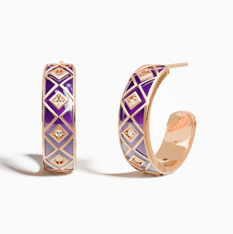 Sierra Geometric Earrings - Purple - Serene Western