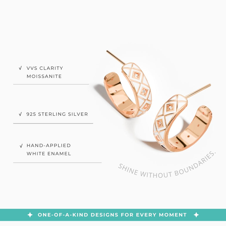 Sierra Geometric Earrings - White - Serene Western
