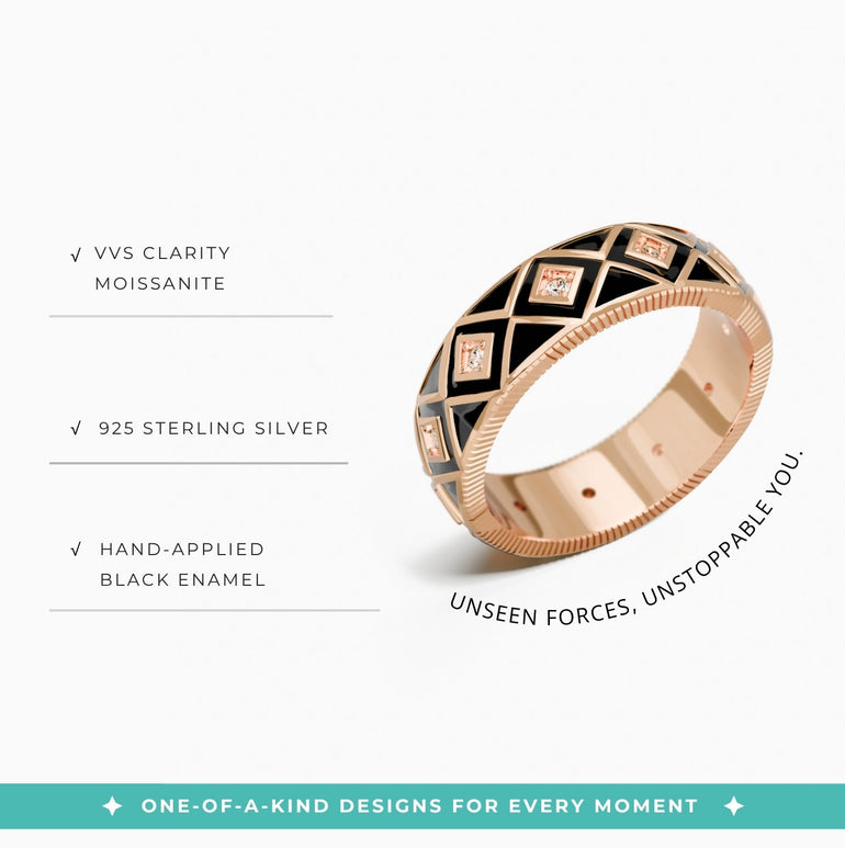 Sierra Geometric Ring - Black - Serene Western