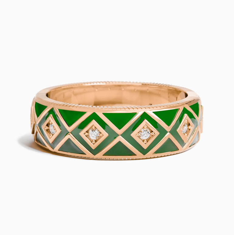 Sierra Geometric Ring - Green - Serene Western