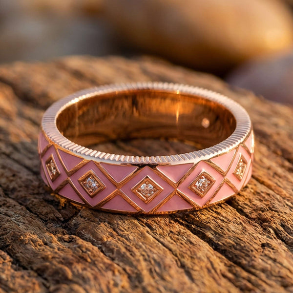 Sierra Geometrisk Ring - Rosa