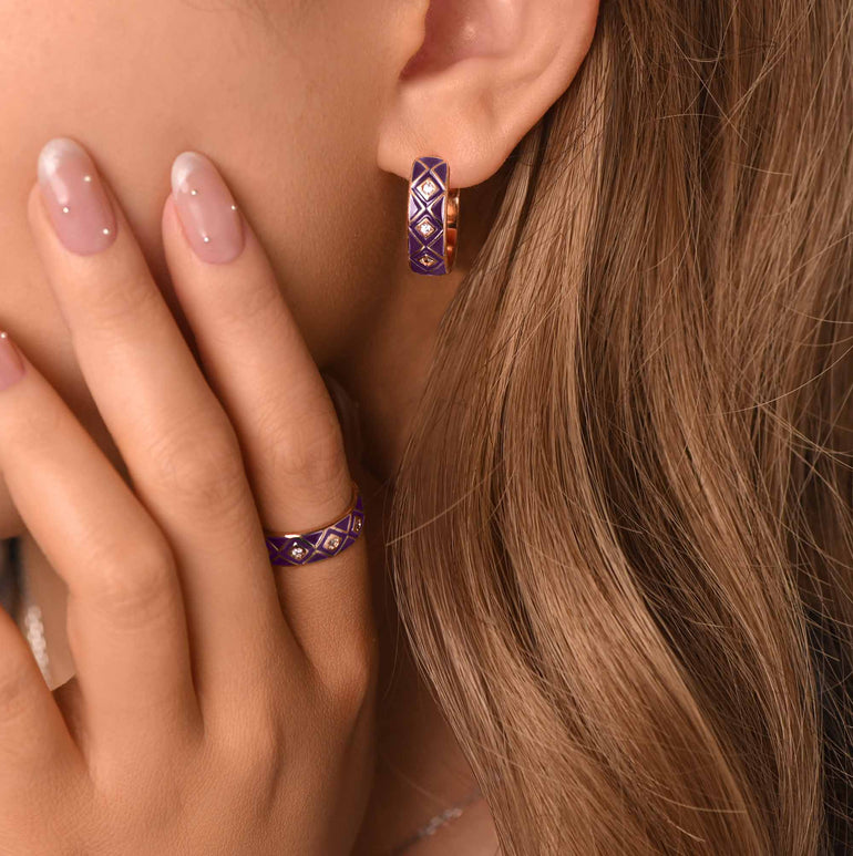 Sierra Geometric Ring - Purple - Serene Western