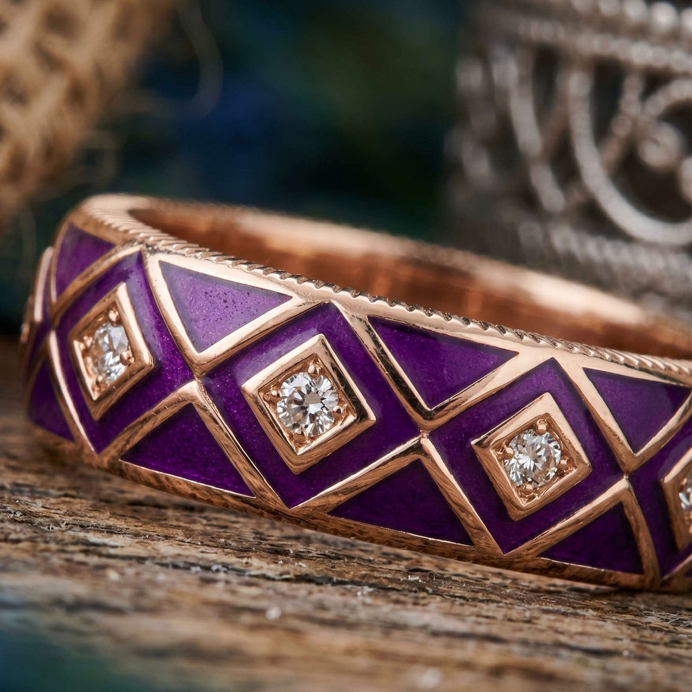 Sierra Geometric Ring - Purple - Serene Western