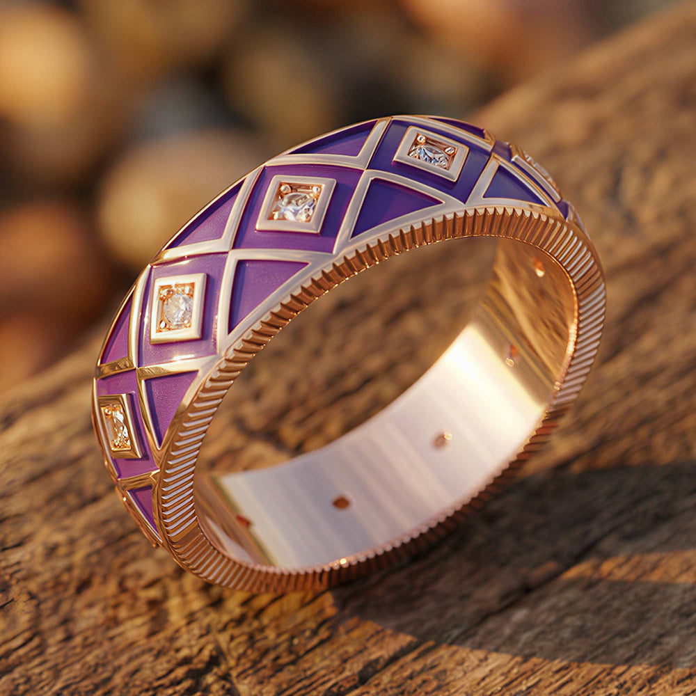Sierra Geometric Ring - Purple - Serene Western